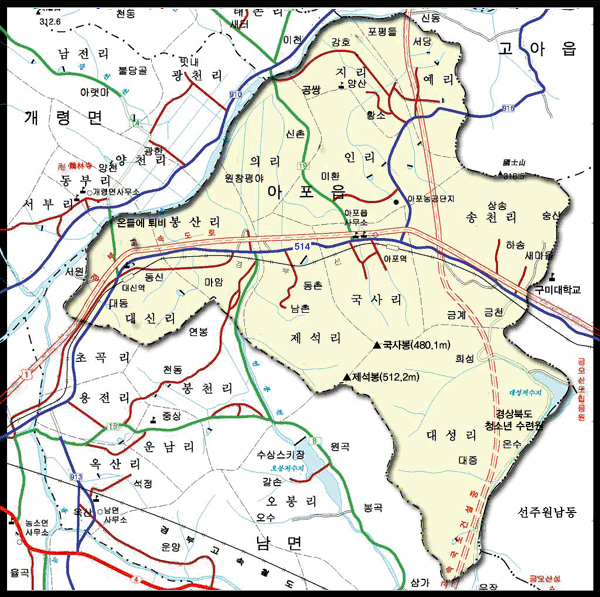 아포읍지도