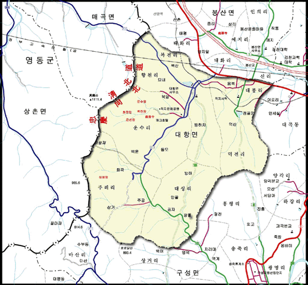 대항면지도