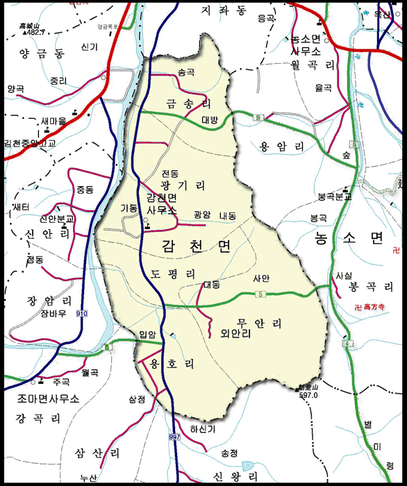 감천면지도