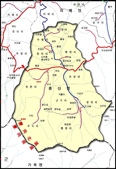 증산면지도