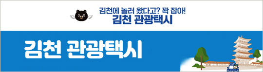 김천에 놀러 왔다고? 꽉 잡아! 김천 관광택시 (새창 열림)