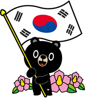 오삼이캐릭터 태극기 오삼이