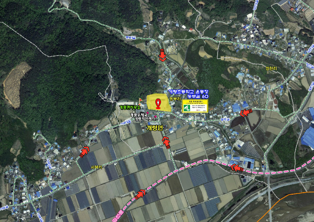개령초등학교 운동장 지도
