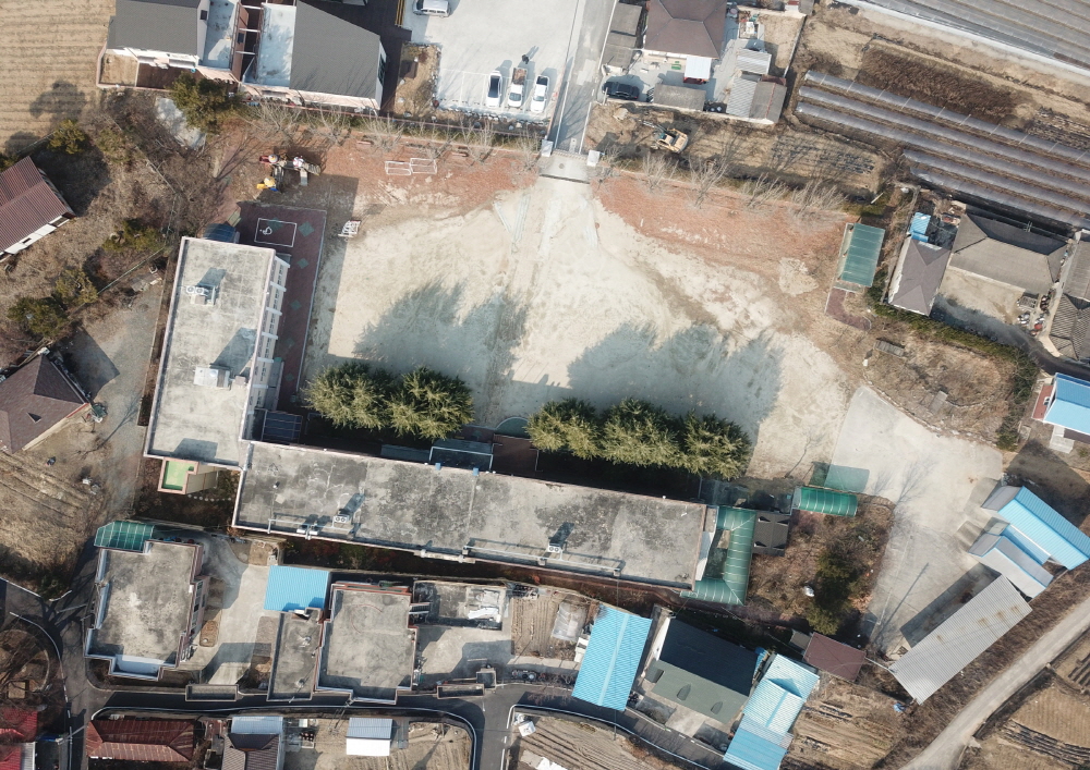 운곡초등학교 운동장 항공샷
