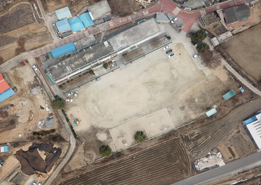 양천초등학교 운동장 항공샷