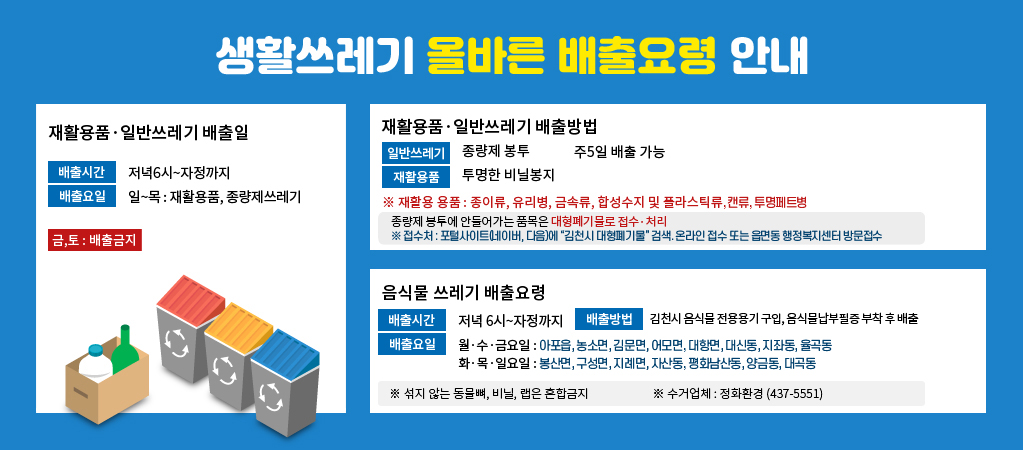 행복한 김천시민! 풍요롭고 행복한 삶속으로 자원순환과